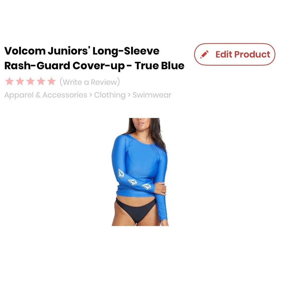 Volcom Simply Core Long Sleeve Rash Guard True S - Picture 3 of 7
